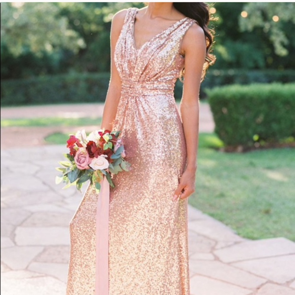 Ivory Gold Sequins Gown